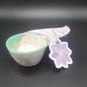 Spring Gnome Ramekin Pastel Painted Easter Ceramic Kitchen Dish